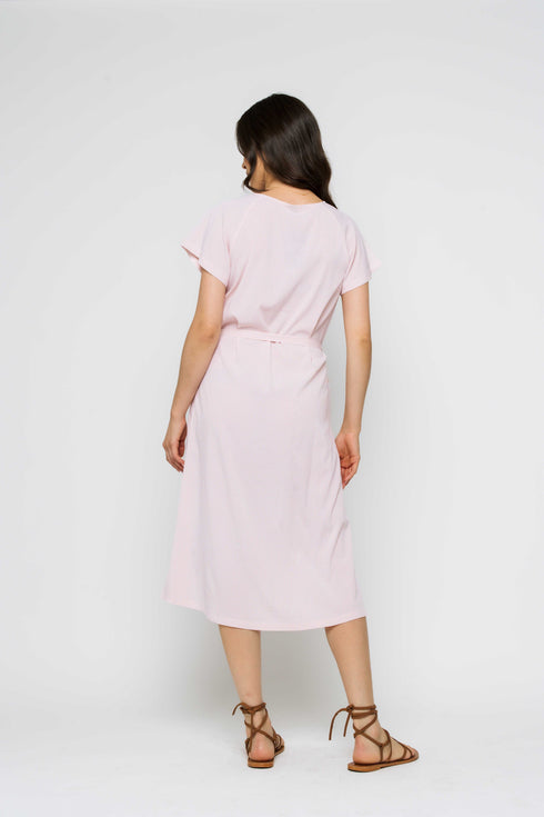 Melanie-Button Front Midi Dress
